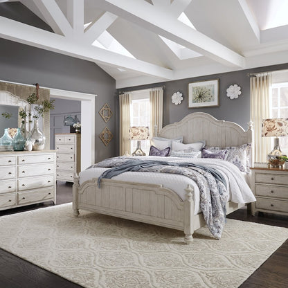 Farmhouse Reimagined Queen Poster Bed, Dresser & Mirror, Chest, Night Stand