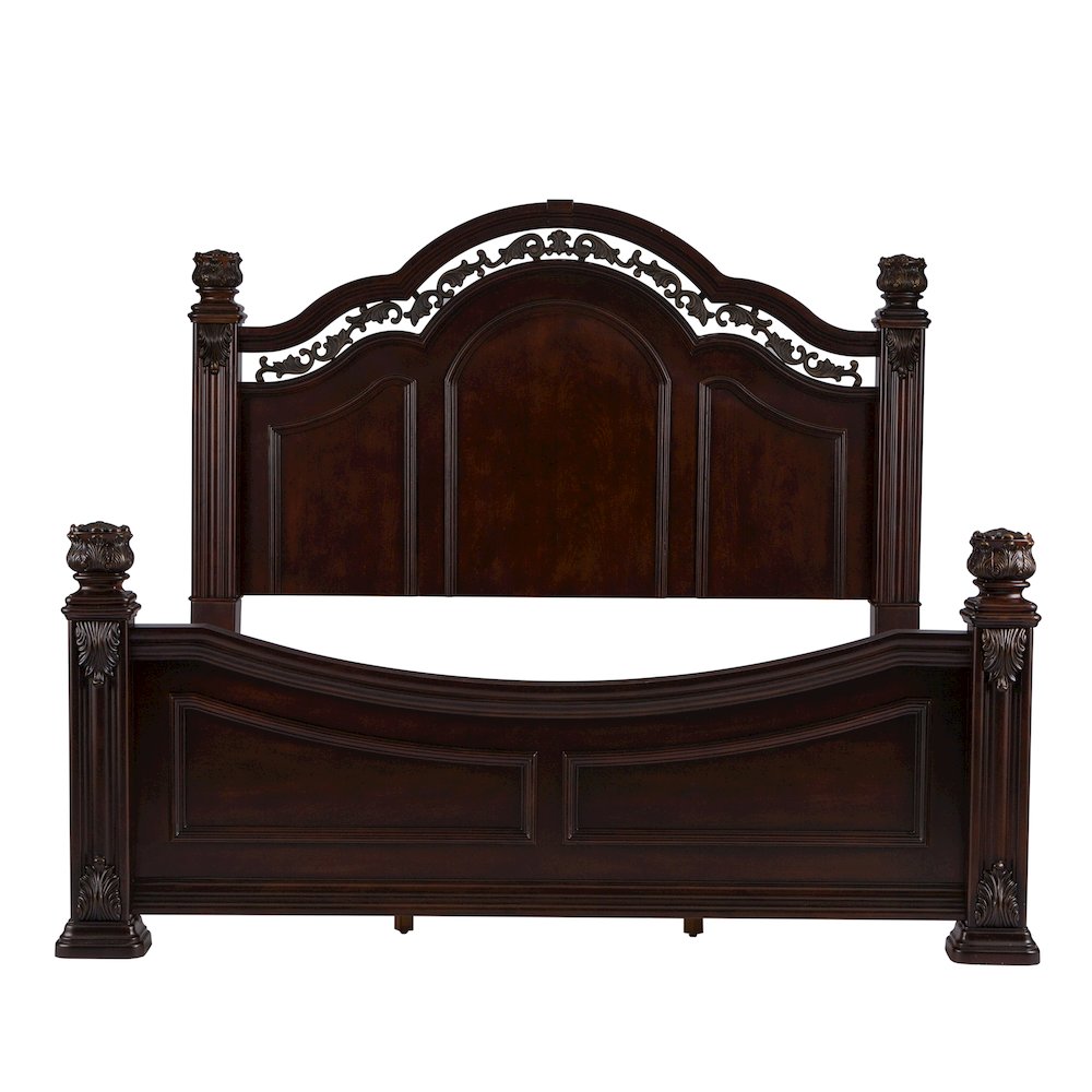 Messina Estates King Poster Bed, Dresser & Mirror, Chest