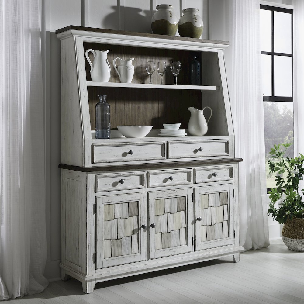 Server & Hutch in Pine Solids & Veneers