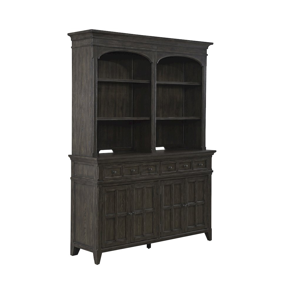 Hutch & Buffet in Rubberwood Solids & Split Heart White Oak Veneers