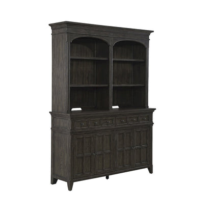 Hutch & Buffet in Rubberwood Solids & Split Heart White Oak Veneers