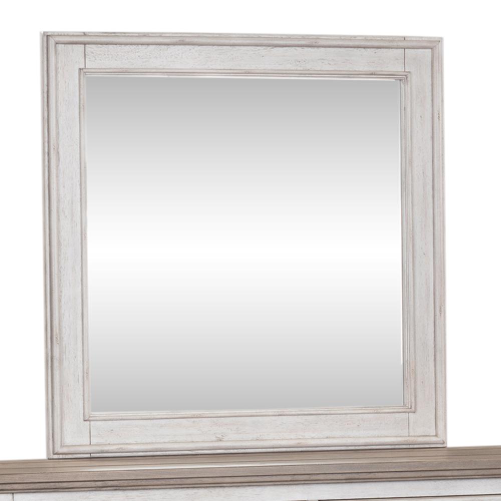 Heartland Landscape Mirror in Antique White w/ Tobacco Top