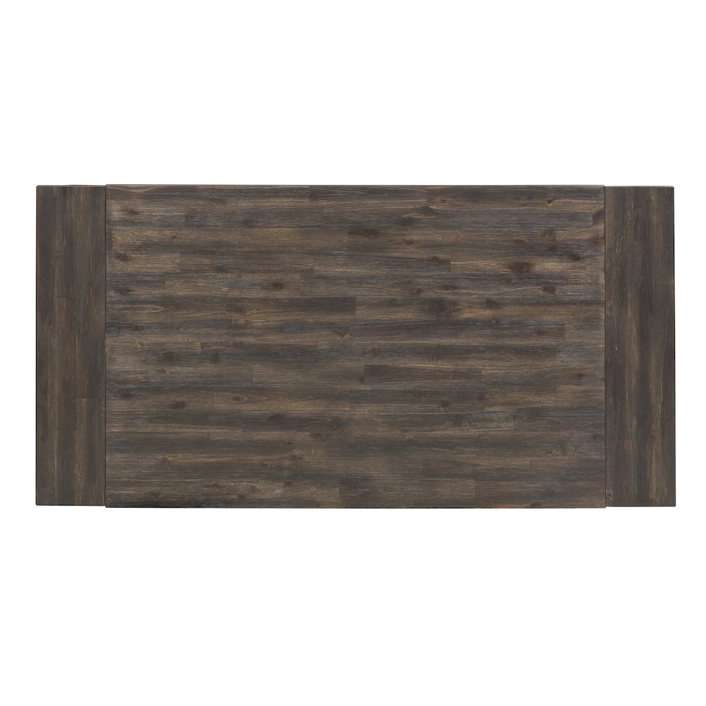 Double Bridge Trestle Table Set in Rubberwood Solids and Acacia Veneers