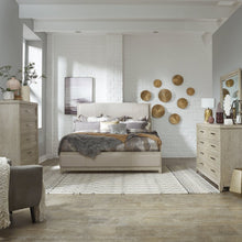 Belmar Queen Uph Bed, Dresser & Mirror, Chest