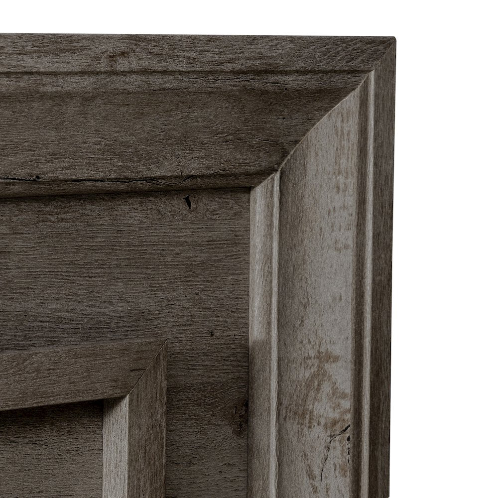 Twin Panel Bed in Rubberwood Solids & Paper Laminate