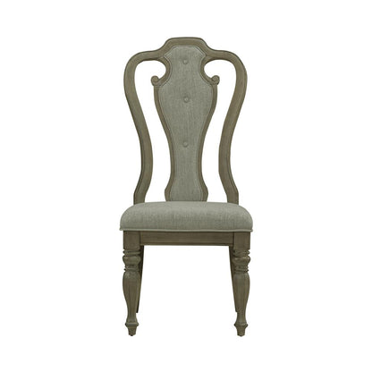 Magnolia Manor 5 Piece Pedestal Table Set - Weathered Bisque in Weathered Bisque