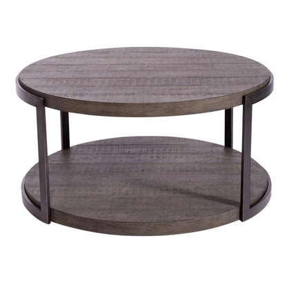 Modern View Round Cocktail Table in Gauntlet Gray