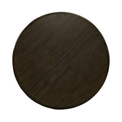 Pedestal Table Set- Black in Rubberwood Solids