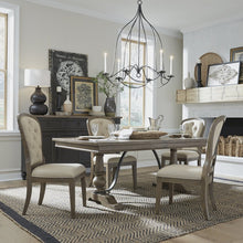 Americana Farmhouse Optional 5 Piece Trestle Table Set - Dusty Taupe & Black