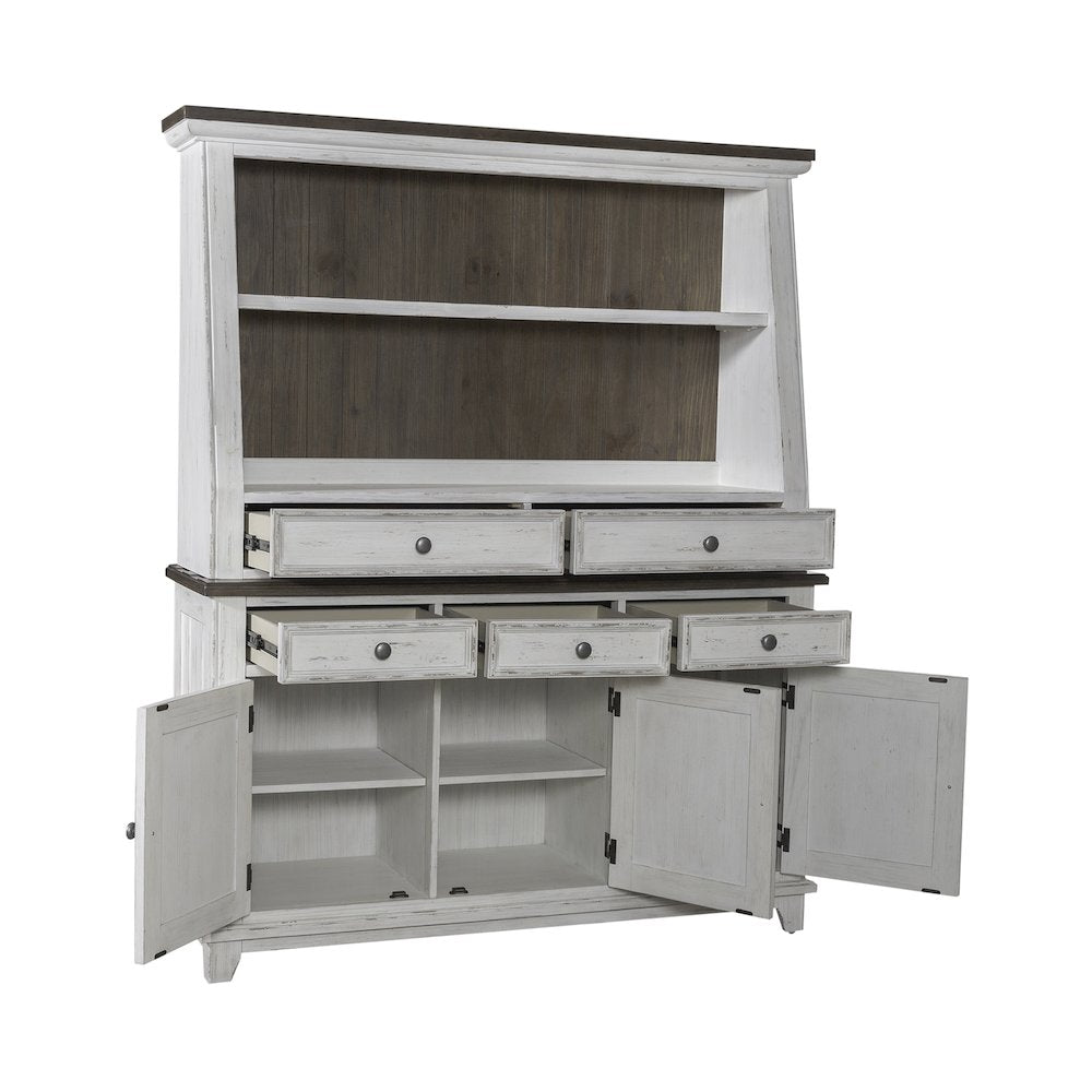 Server & Hutch in Pine Solids & Veneers