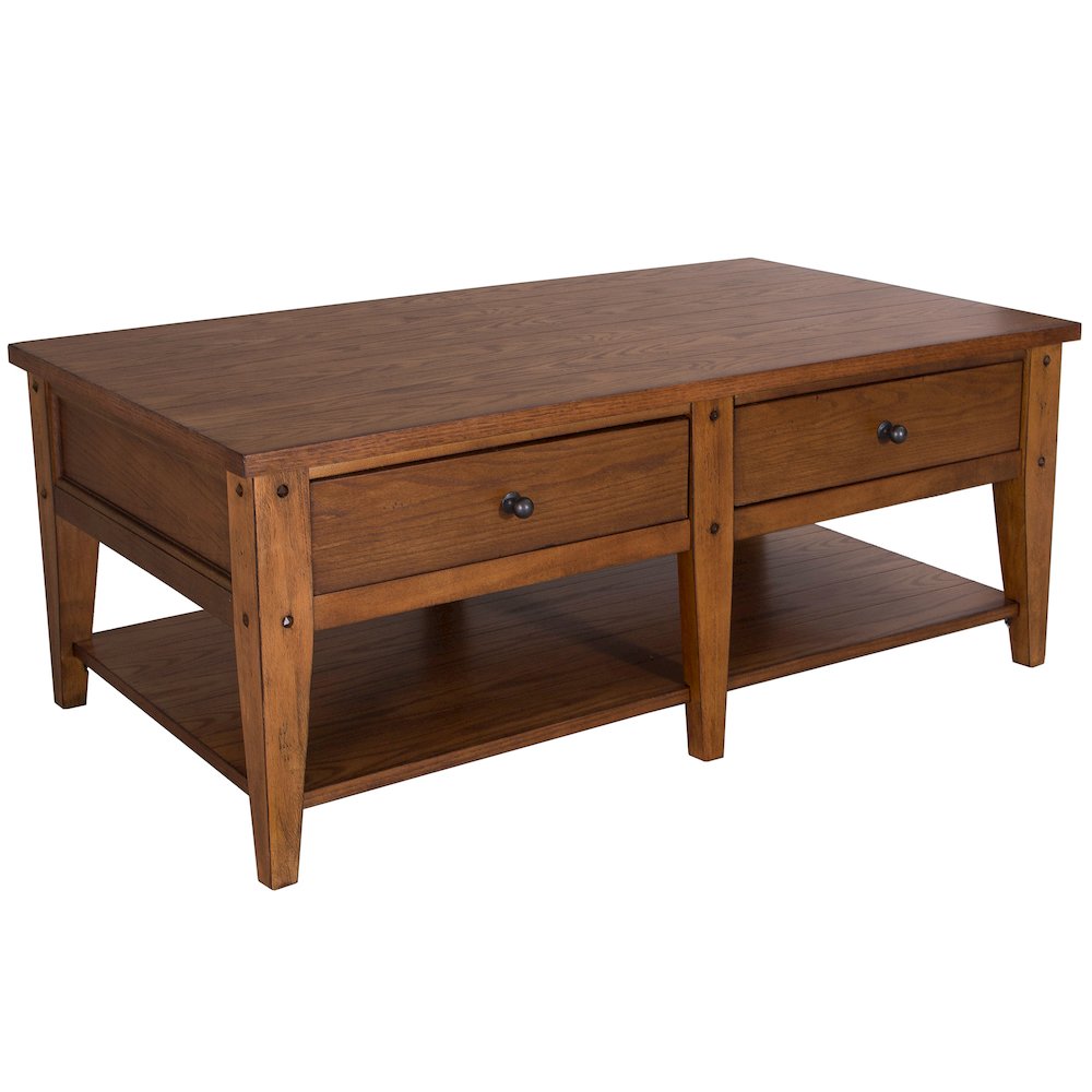 Lake House 3 Piece Set (1-Cocktail 2-End Tables) in Poplar Solids & Oak Veneers