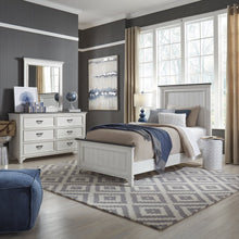 Twin Panel Bed, Dresser & Mirror