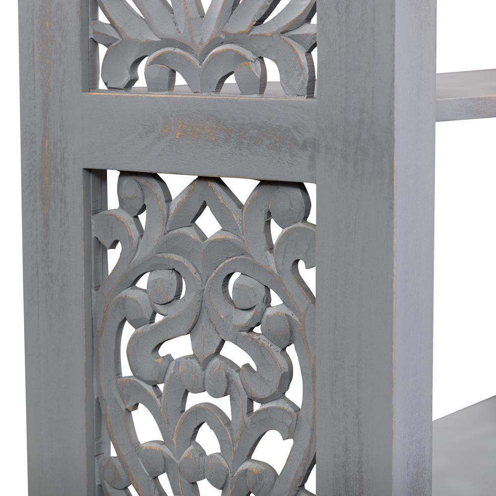 Trellis Lane Accent Bookcase- Grey