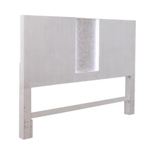 Mirage King Travertine Panel Headboard in Wirebrushed White