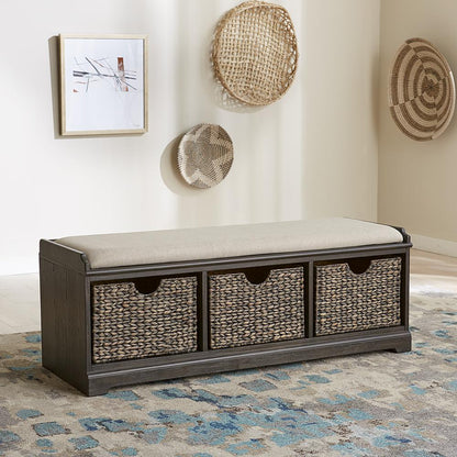 Mill Creek Wall Bench Rubberwood Solids w/ Split Heart White Oak Veneers