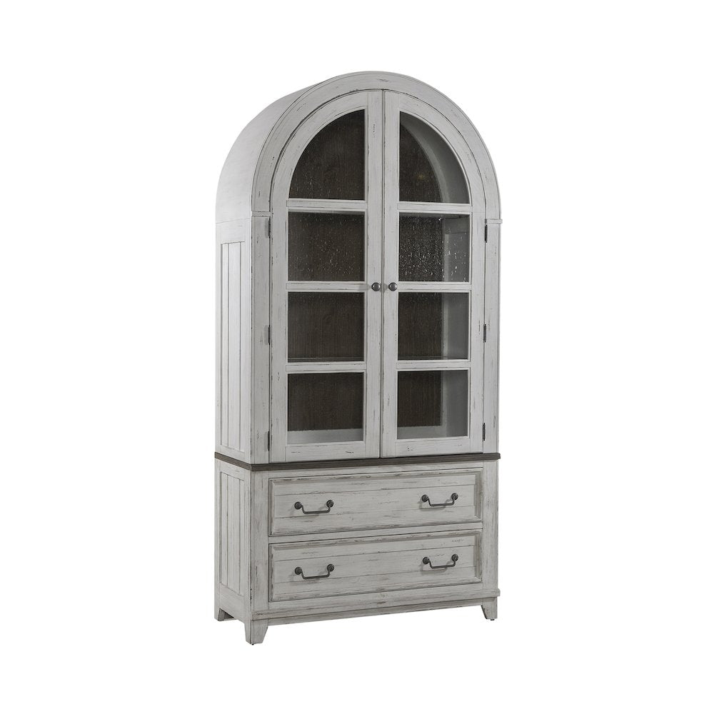 River Place Curio Cabinet in Pine Solids & Veneers