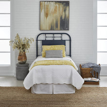 Vintage Series Twin Metal Headboard - Navy in Distressed Metal