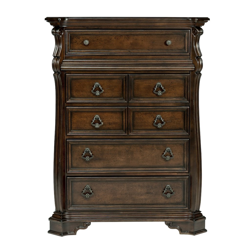 Arbor Place King California Sleigh Bed, Dresser & Mirror, Chest, Night Stand