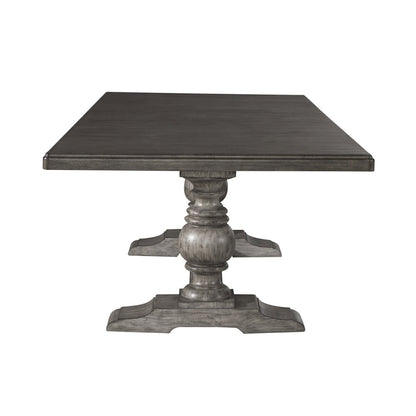 River Place Trestle Table Set in Pine Solids & Veneers