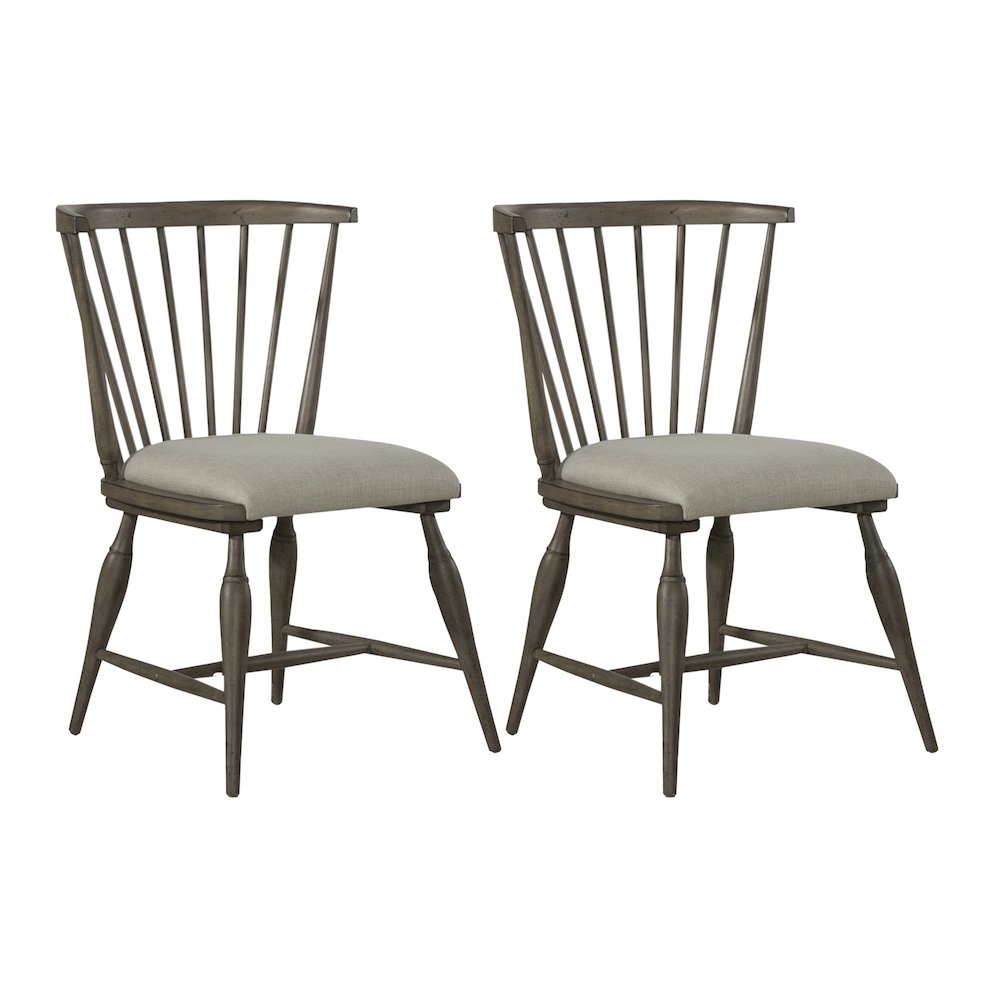 Americana Farmhouse Uph Seat Windsor Chair (RTA) - Set of 2