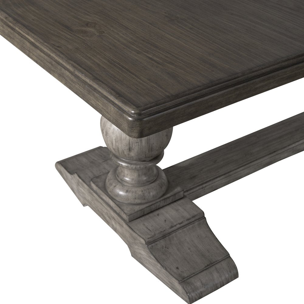 River Place Trestle Table Set in Pine Solids & Veneers