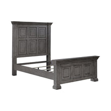 Big Valley Queen Panel Bed in Rubberwood Solids w/ Birch Veneers