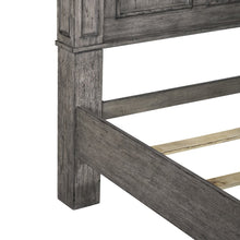 King Panel Bed in Rubberwood Solids w/ Birch Veneers