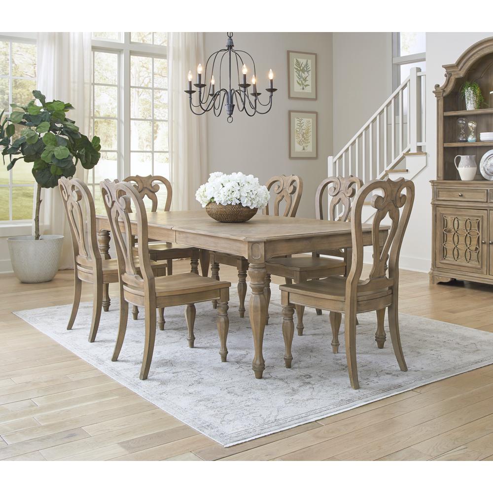 Magnolia Manor Alt 7 Piece Rectangular Table Set - Weathered Bisque