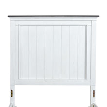 Allyson Park Twin Panel Headboard in Wirebrushed White w/ Charcoal Top