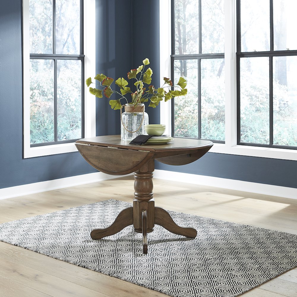 Carolina Crossing Drop Leaf Table Set in Rubberwood Solids