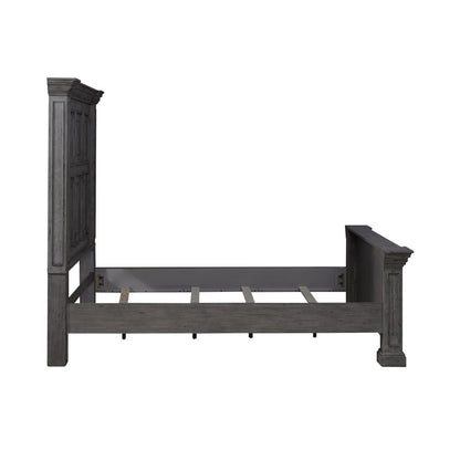Big Valley Queen Panel Bed in Rubberwood Solids w/ Birch Veneers