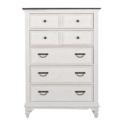 King Panel Bed, Dresser & Mirror, Chest, Night Stand