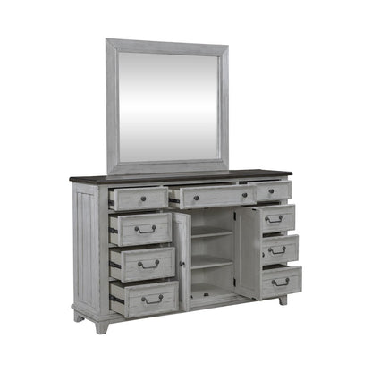 Dresser & Mirror in Pine Solids & Veneers