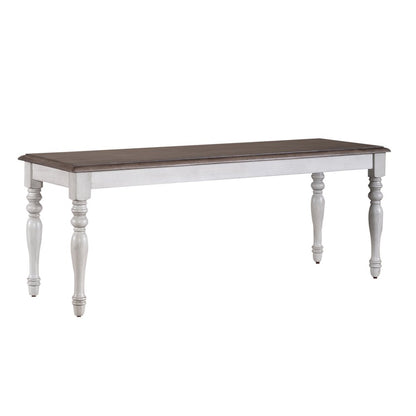 Ocean Isle 6 Piece Rectangular Table Set in Rubberwood Solids w/ Pine Veneers