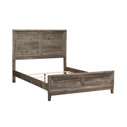Queen Panel Bed, Dresser & Mirror, Chest in Rubberwood Solids w/ Paper Laminate
