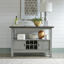 Server Transitional Grey in Smokey Grey Finish w/ Carbon Grey Tops