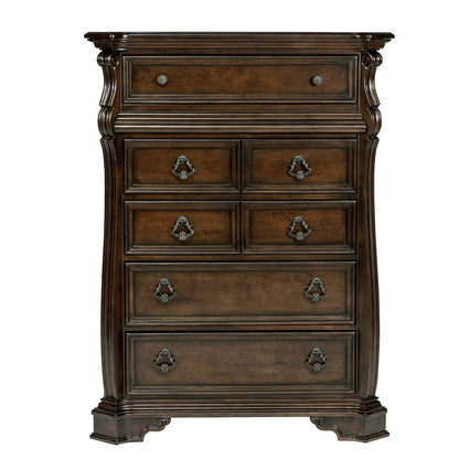 Arbor Place King California Sleigh Bed, Dresser & Mirror, Chest