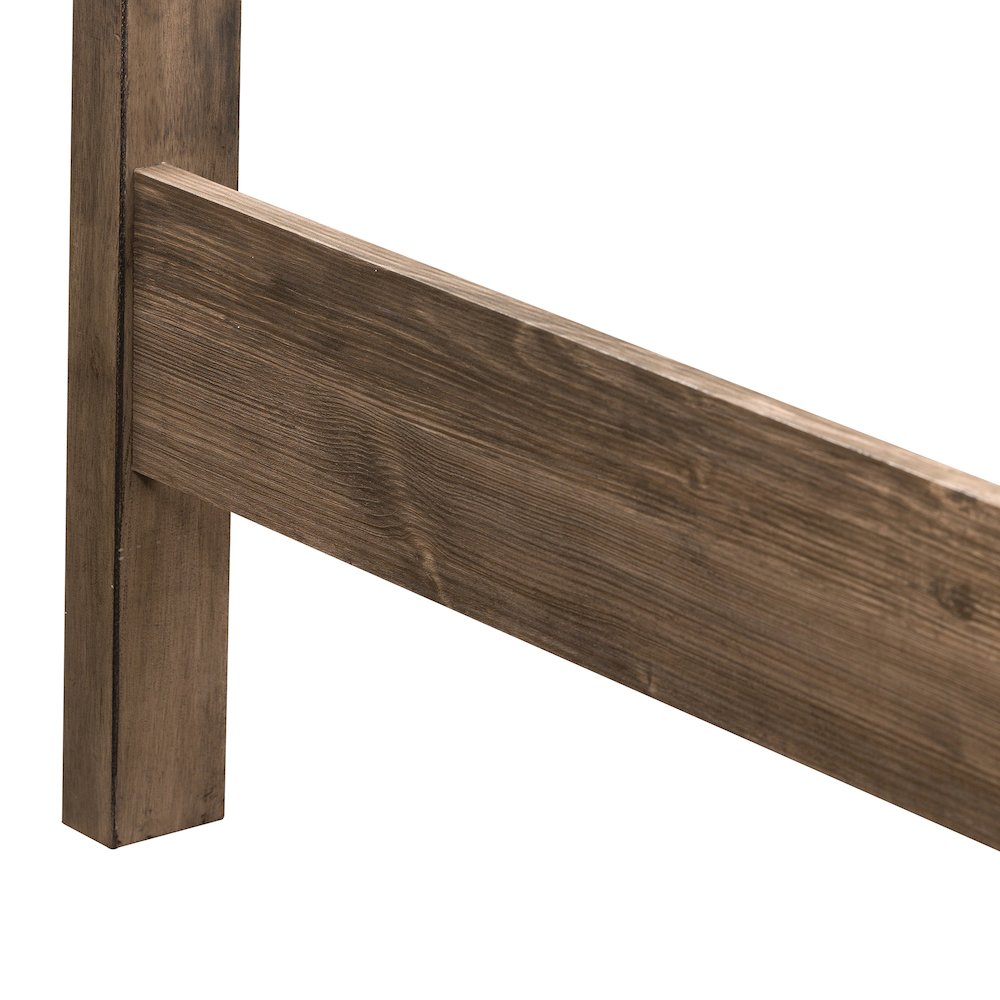 Twin Panel Bed in Rubberwood Solids w/ Paper Laminate