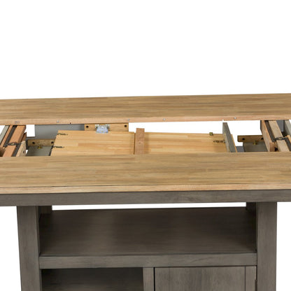 Lindsey Farm Kitchen Island in Rubberwood Solids & Veneers w/ MDF