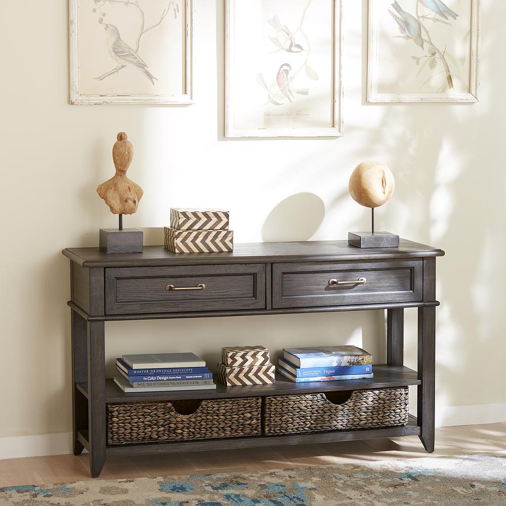 Mill Creek 2 Drawer Sofa Table in Peppercorn