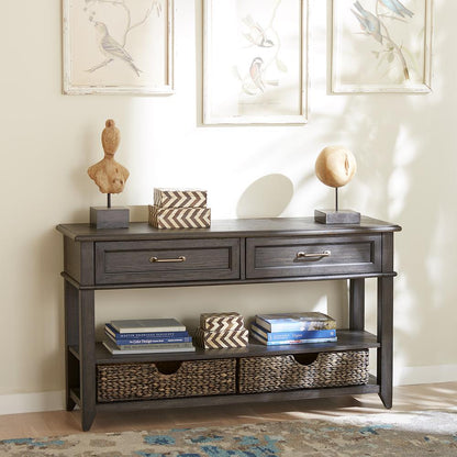 Mill Creek 2 Drawer Sofa Table in Peppercorn