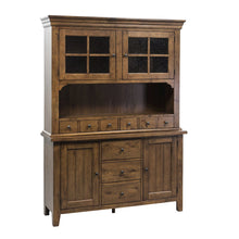 Hutch & Buffet in Rubberwood Solids & White Oak Veneers