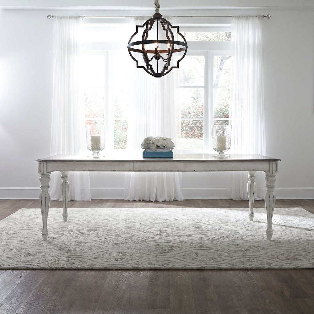 7 Piece Rectangular Table Dining Room Set with 6 Wood Side Chair