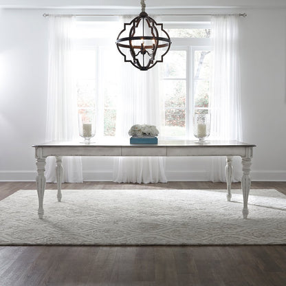 7 Piece Rectangular Table Dining Room Set with 6 Wood Side Chair