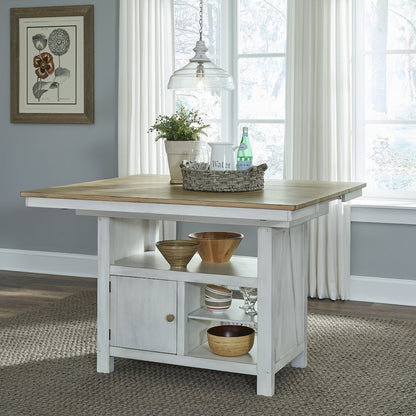 Lindsey Farm Kitchen Island in Rubberwood Solids & Veneers w/ MDF