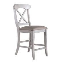 Ocean Isle 5 Piece Gathering Table Set - Antique White w/ Weathered Pine