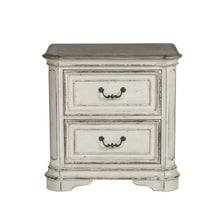 Magnolia Manor King California Upholstered Bed, Dresser & Mirror, Night Stand