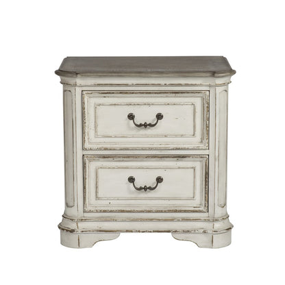 Magnolia Manor King California Upholstered Bed, Dresser & Mirror, Night Stand