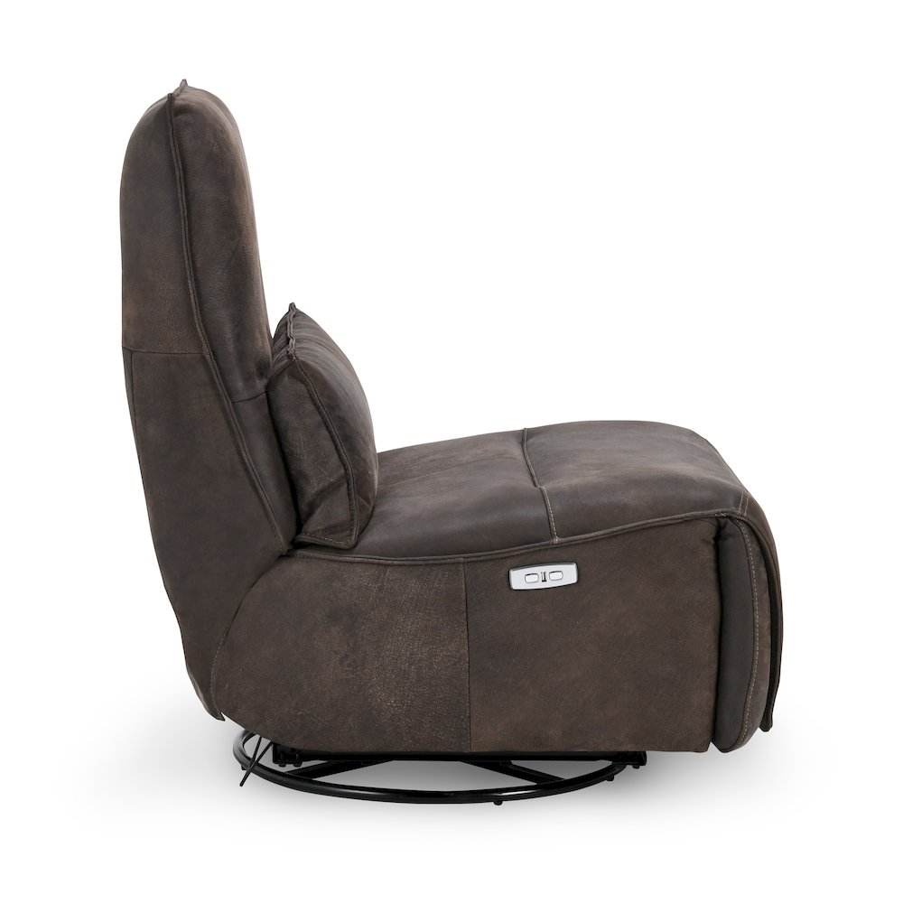 Paige Swivel Power Recliner Rustic Brown