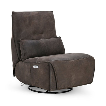 Paige Swivel Power Recliner Rustic Brown